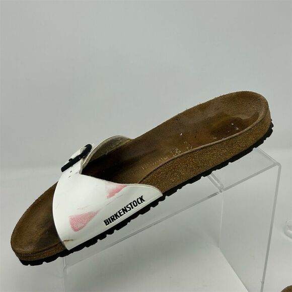 Birkenstock Madrid Small Buckle Sandals White Unisex Size 41 (US 10) Casual - Picture 3 of 15